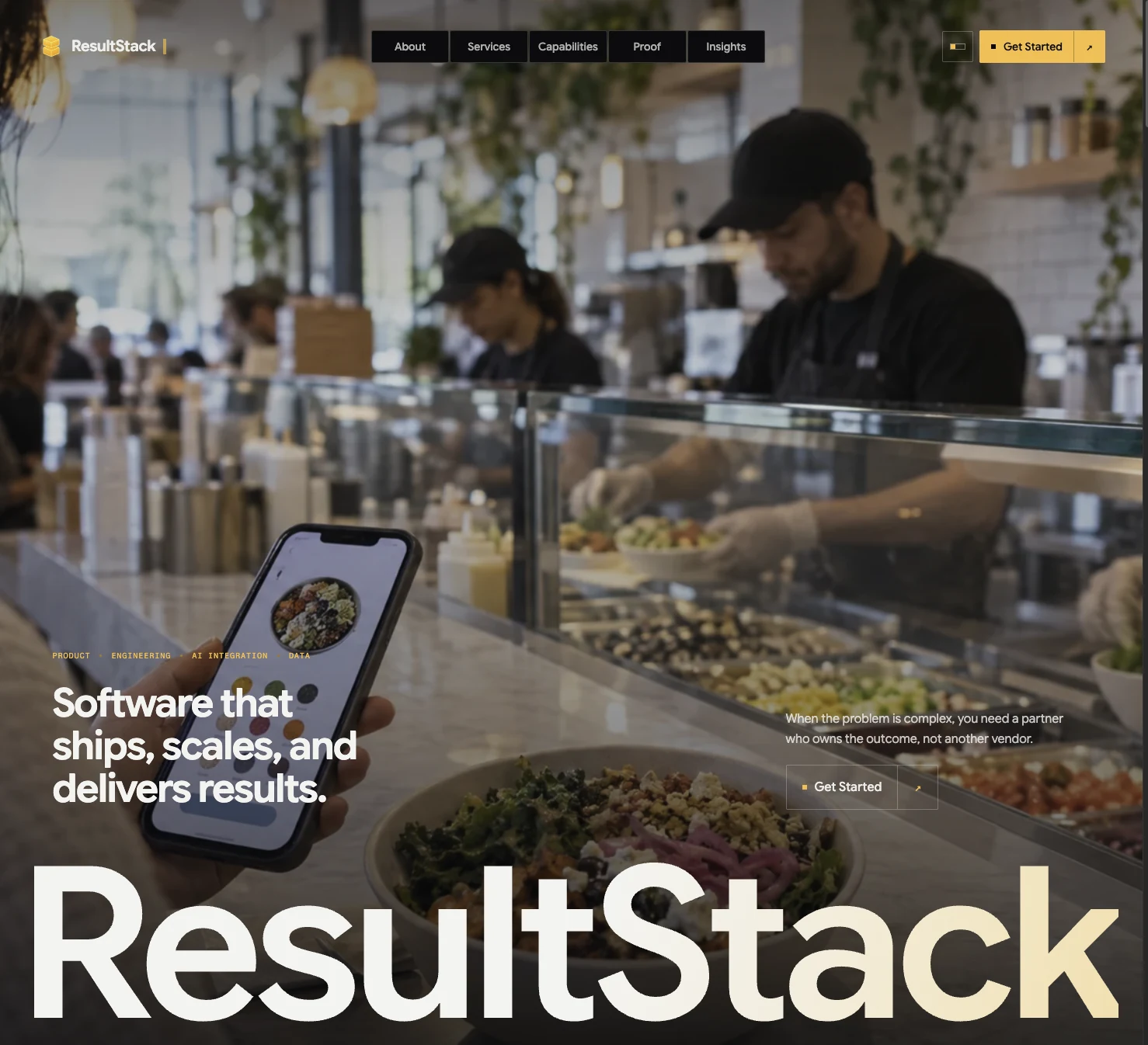 ResultStack marketing website homepage